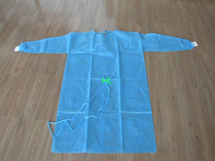 Porcellana SMS non tessuto/abiti medici eliminabili del PE + dei pp/cappotto paziente S m. L XL isolamento chirurgico fornitore